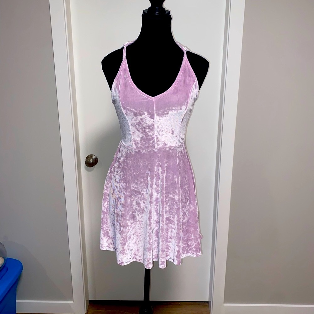 Soft Velvet Halter Dress
